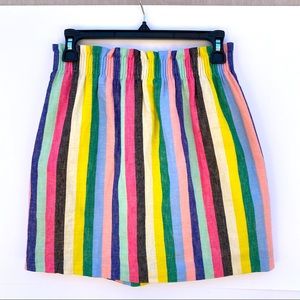 J. Crew High Wasted Skirt Rainbow Size 00